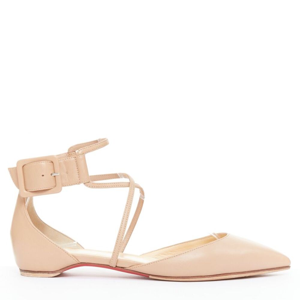 Christian Louboutin Leather Strappy Flats